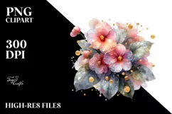 Watercolor Impatiens with -like Material and Golden Product Image 3
