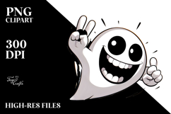 Funny Ghost Digital Painting PNG Product Image 2