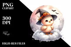 Cute Baby Chicken with Halloween Costume, Transparent PNG Product Image 1