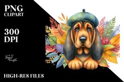 Cute Bloodhound Drawing | Sublimation | Clipart Product Image 3