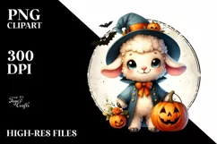 Cute Baby Lamb Halloween PNG Product Image 1