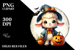 Cute Baby Lamb Halloween PNG Product Image 2