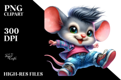 Vibrant Baby Mouse Jumping PNG Product Image 2