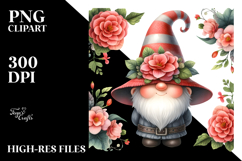 Vibrant GNOME with Begonia Frame PNG Product Image 2