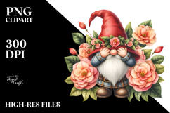 Vibrant GNOME with Begonia Frame PNG Product Image 2