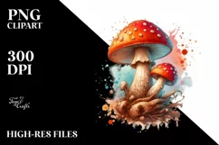 Detailed Stained Mushroom PNG Product Image 1