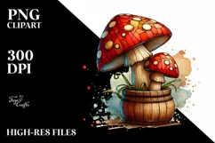 Detailed Stained Mushroom PNG Product Image 1