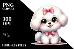 Cute Cartoon Bichon Frise, Transparent PNG Product Image 2
