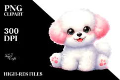 Cute Cartoon Bichon Frise, Transparent PNG Product Image 2