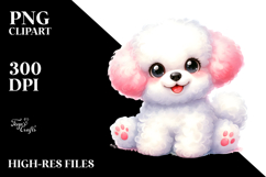 Cute Cartoon Bichon Frise, Transparent PNG Product Image 2