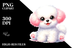 cute Cartoon Bichon Frise PNG Product Image 2