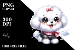 Cute Cartoon Bichon Frise, Transparent PNG Product Image 2