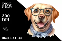 Caricature-Like Big Teeth,Happy Labrador | Clipart Product Image 1