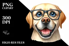 Caricature-Like Big Teeth,Happy Labrador | Clipart Product Image 1