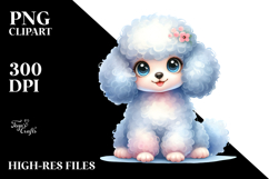 Happy Cute Poodle PNG Product Image 2