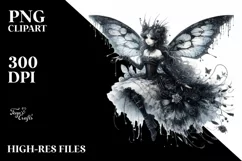 Detailed Gothic Fairy Art | Sublimation | Clipart Product Image 3