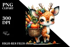Colorful Baby Deer Art | Sublimation | Clipart Product Image 3