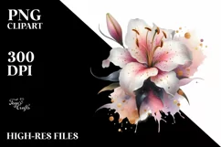 Colorful Shiny Lily | Sublimation Clipart Product Image 3