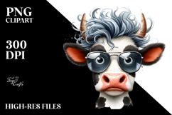 Crazy Cow with Hair, Transparent PNG Product Image 2