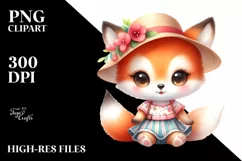 Colorful Baby Fox in Summer Outfit Product Image 1