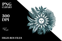 Vintage Tropical Sun PNG Product Image 2