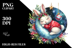 Sleeping Moon Sticker Clipart Product Image 2