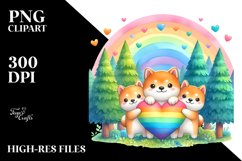 Rainbow Trees Shiba Inu Sticker Product Image 2
