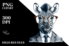 Funny Zebra Watercolor Art Product Image 2