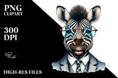 Boho Zebra Watercolor Clipart Product Image 2