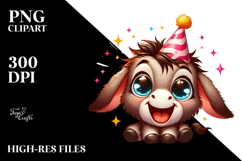 Cute Cartoon Donkey PNG Product Image 2