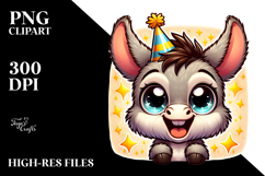 Cute Cartoon Donkey PNG Product Image 2