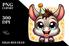 Cute Cartoon Donkey PNG Product Image 2