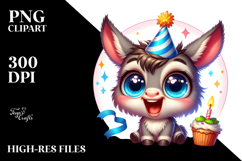 Cute Cartoon Donkey PNG Product Image 2