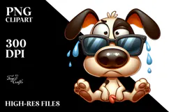 Cartoony Dog with Sunglasses PNG Product Image 2
