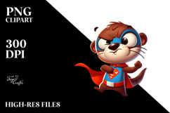 Goofy Cartoon Otter PNG Product Image 2
