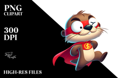 Goofy Cartoon Otter PNG Product Image 2