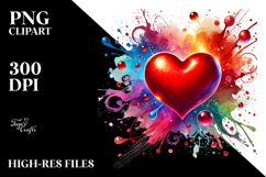 Red Glossy Heart, Transparent PNG Product Image 2