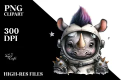 Cute Baby Rhino PNG Product Image 2