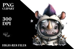 Cute Baby Rhino PNG Product Image 2