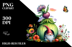 Colorful Gnome House Rainbow Illustration Product Image 2