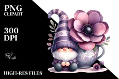 Vibrant GNOME with Violet Ornament PNG Product Image 2