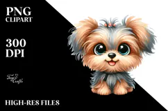 Cute Cartoon Yorkipoo PNG Product Image 2