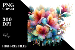 Colorful Glossy Rhododendron PNG Product Image 2