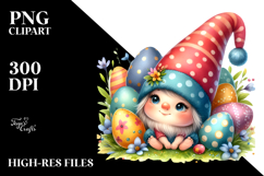 Gentle Baby Gnome and Easter Eggs, PNG Product Image 2