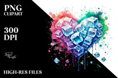 Heart Made of Ice PNG Product Image 2