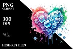 Colorful Ice Hearts, PNG Product Image 2