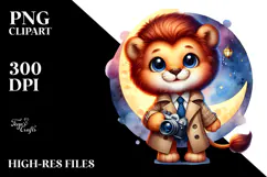 Cute Baby Lion PNG Product Image 2