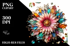 Watercolor Luxury Flower Splash Clipart Product Image 1