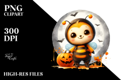 Digital Baby Bee Halloween PNG Product Image 2