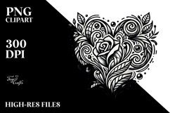 Tattoo Style Heart PNG Product Image 2